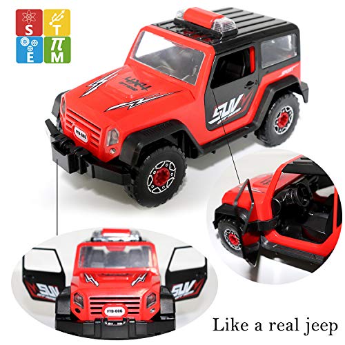 FYD JUEGO DE CONSTRUCCIÓN DE DESMONTAJE 2EN1 JEEP CON JUEGO DE MONTAJE STEM PARA APRENDER JUGANDO CON TALADRO FUNCIONAL - 3