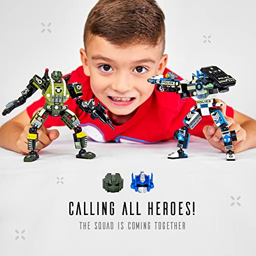JITTERYGIT CONJUNTO DE JUGUETES DE REGALO CON MECH DE ROBOT DEL EJÉRCITO HELICÓPTERO MILITAR CREATIVO STEM KIT DE BLOQUES - 4