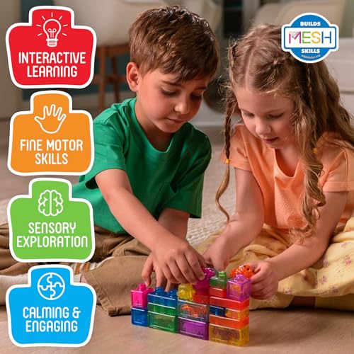 JELLY BLOX SET DE CASTILLO CLÁSICO INCLUYE 45 PIEZAS BLOQUES DE CONSTRUCCIÓN PARA NIÑOS PEQUEÑOS Y PREESCOLARES QUE PUEDEN - 6