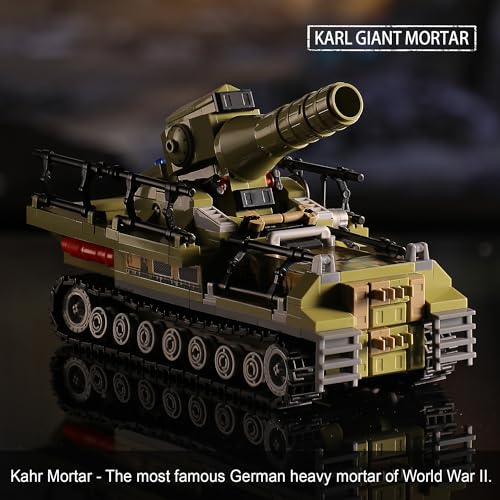 CONJUNTOS DE CONSTRUCCIÓN DE JUGUETES MILITARES DE LA SEGUNDA GUERRA MUNDIAL COMPATIBLES CON LEGO CREA UN CAZA BF109 Y UN TANQUE - 4