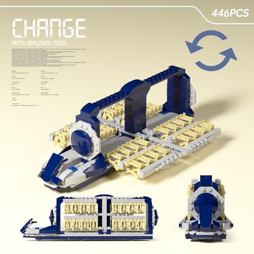 DROID ARMY COMPATIBLE CON LEGO SET DE CONSTRUCCIÓN DE NAVE DE ATAQUE DE PELOTÓN CON 33 DROIDES DE BATALLA Y 1 DROIDE PILOTO - 2