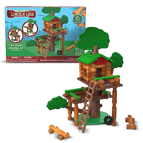 LINCOLN LOGS JUEGO DE CONSTRUCCIÓN DE CASA EN EL ÁRBOL DE 2 NIVELES JUGUETE EDUCATIVO REGALO PARA NIÑOS NIÑAS Y NIÑOS JUGUETE - 1