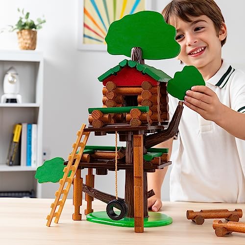 LINCOLN LOGS JUEGO DE CONSTRUCCIÓN DE CASA EN EL ÁRBOL DE 2 NIVELES JUGUETE EDUCATIVO REGALO PARA NIÑOS NIÑAS Y NIÑOS JUGUETE - 2