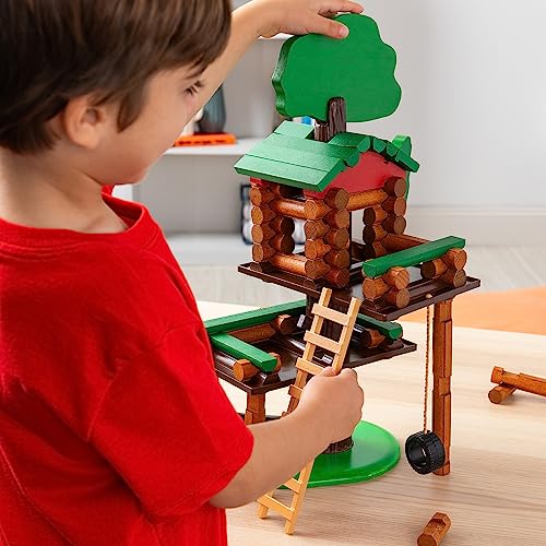 LINCOLN LOGS JUEGO DE CONSTRUCCIÓN DE CASA EN EL ÁRBOL DE 2 NIVELES JUGUETE EDUCATIVO REGALO PARA NIÑOS NIÑAS Y NIÑOS JUGUETE - 3