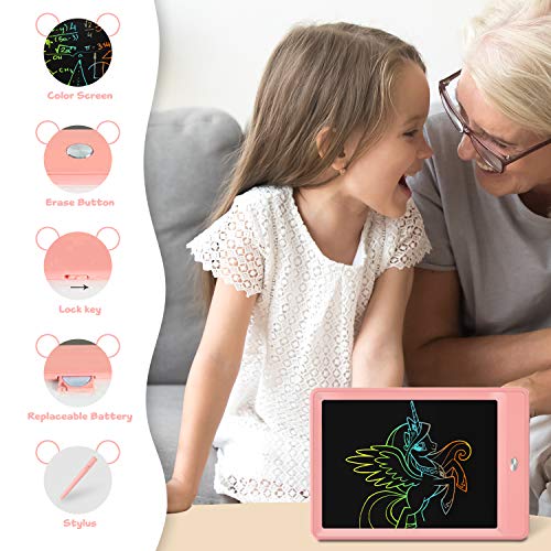 BRAVOKIDS TABLETA DE ESCRITURA LCD DE 10 PULGADAS PARA NIÑOS DE 3 A 8 AÑOS LÁPIZ ELECTRÓNICO Y TABLERO DE GARABATOS COMO REGALOS - 3