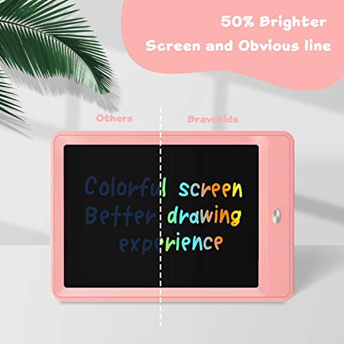 BRAVOKIDS TABLETA DE ESCRITURA LCD DE 10 PULGADAS PARA NIÑOS DE 3 A 8 AÑOS LÁPIZ ELECTRÓNICO Y TABLERO DE GARABATOS COMO REGALOS - 4