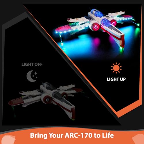 KIT DE LUCES LED COMPATIBLE CON LEGO STAR WARS ARC170 STARFIGHTER 75402 KIT DE ILUMINACIÓN PREMIUM PARA LEGO REVENGE OF THE SITH - 2