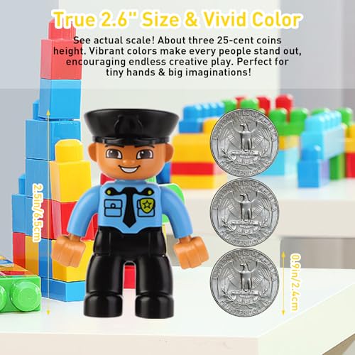PAQUETE DE MINIFIGURAS 19 PIEZAS DE FIGURAS DE PERSONAS SOLAMENTE DE LA SERIE DE BLOQUES DE CONSTRUCCIÓN MINI FIGURAS DE ACCIÓN - 2