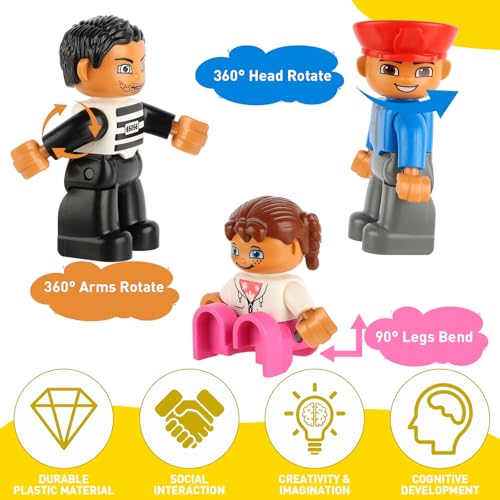 PAQUETE DE MINIFIGURAS 19 PIEZAS DE FIGURAS DE PERSONAS SOLAMENTE DE LA SERIE DE BLOQUES DE CONSTRUCCIÓN MINI FIGURAS DE ACCIÓN - 3
