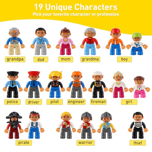 PAQUETE DE MINIFIGURAS 19 PIEZAS DE FIGURAS DE PERSONAS SOLAMENTE DE LA SERIE DE BLOQUES DE CONSTRUCCIÓN MINI FIGURAS DE ACCIÓN - 4