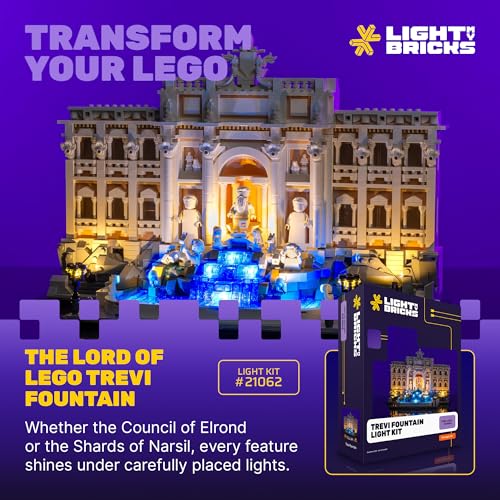 LIGHT MY BRICKS KIT DE LUZ LED PARA LA FUENTE DE TREVI 21062 COMPATIBLE CON EL JUEGO DE CONSTRUCCIÓN DE ARQUITECTURA LEGO - 3