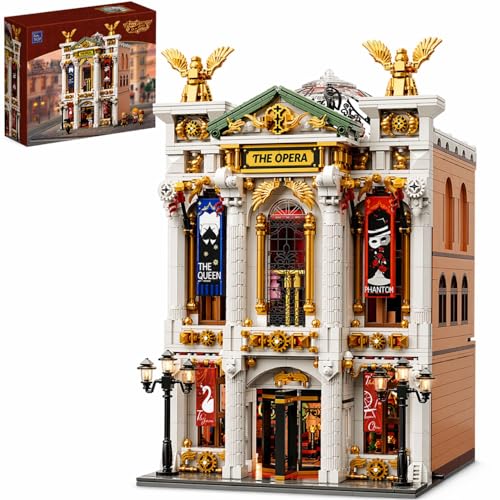 PANTASY JUEGO DE CONSTRUCCIÓN DE TEATRO GRANDE EUROPEO VINTAGE MODELO MODULAR CON CANDELABRO DE CRISTAL CÚPULA TRANSPARENTE - 1