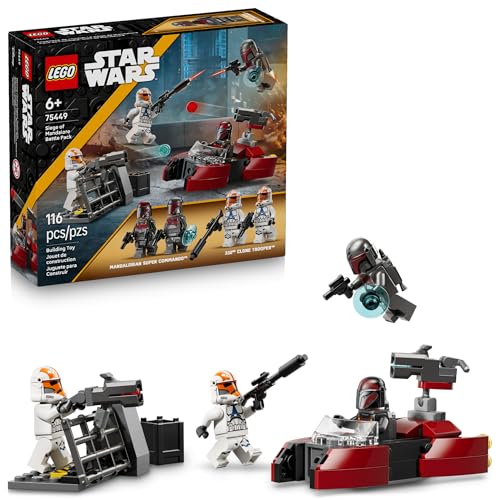 LEGO STAR WARS SIEGE OF MANDALORE BATTLE PACK JUGUETE DE CONSTRUCCIÓN PARA NIÑOS Y NIÑAS JUEGO DE SIMULACIÓN MANDALORIAN CON 4 - 1