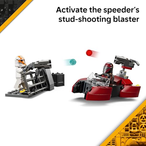 LEGO STAR WARS SIEGE OF MANDALORE BATTLE PACK JUGUETE DE CONSTRUCCIÓN PARA NIÑOS Y NIÑAS JUEGO DE SIMULACIÓN MANDALORIAN CON 4 - 3