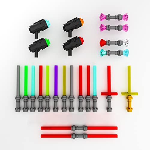 PAQUETE DE 105 PIEZAS DE BLOQUES DE CONSTRUCCIÓN DE ESPADA LIGERA PARA FANÁTICOS DE LEGO STAR WARS ACCESORIOS DE CONSTRUCCIÓN - 1