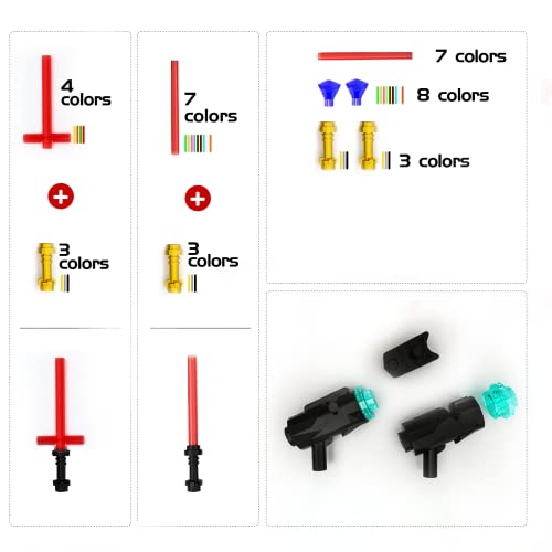 PAQUETE DE 105 PIEZAS DE BLOQUES DE CONSTRUCCIÓN DE ESPADA LIGERA PARA FANÁTICOS DE LEGO STAR WARS ACCESORIOS DE CONSTRUCCIÓN - 3