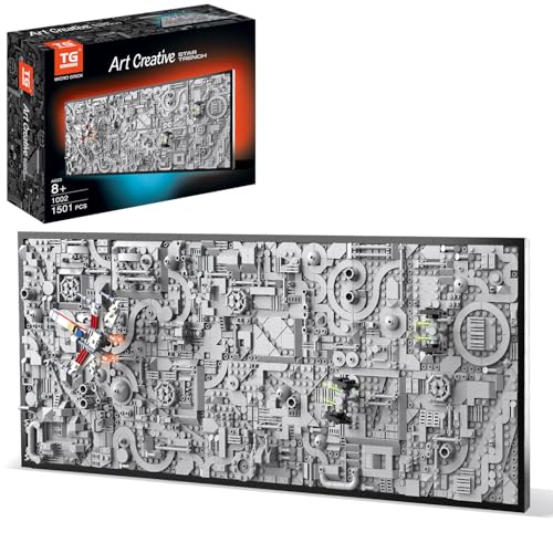 TG BLOCKS STAR TRENCH 3D WARS RUN ARTE DE PARED EN KIT DE MANUALIDADES CON LADRILLOS MICRO ENMARCADOS ACTIVIDAD CREATIVA - 1