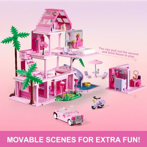 JUEGOS DE CONSTRUCCIÓN DE CASAS PARA NIÑAS COMPATIBLES CON AMIGOS DE LEGO PARA NIÑAS DE 8 A 12 AÑOS BLOQUES DE CONSTRUCCIÓN DE 4 - 3