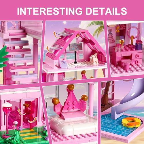 JUEGOS DE CONSTRUCCIÓN DE CASAS PARA NIÑAS COMPATIBLES CON AMIGOS DE LEGO PARA NIÑAS DE 8 A 12 AÑOS BLOQUES DE CONSTRUCCIÓN DE 4 - 4