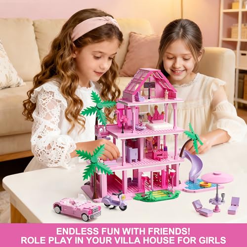 JUEGOS DE CONSTRUCCIÓN DE CASAS PARA NIÑAS COMPATIBLES CON AMIGOS DE LEGO PARA NIÑAS DE 8 A 12 AÑOS BLOQUES DE CONSTRUCCIÓN DE 4 - 5