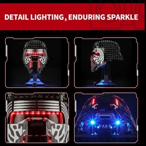 BRIKSMAX KIT DE LUCES 20 PARA CASCO LEGO KYLO REN INNOVADORA ILUMINACIÓN LED COMPATIBLE CON LEGO STAR WARS 75415 JUEGO DE LEGO - 3