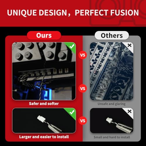 BRIKSMAX KIT DE LUCES 20 PARA CASCO LEGO KYLO REN INNOVADORA ILUMINACIÓN LED COMPATIBLE CON LEGO STAR WARS 75415 JUEGO DE LEGO - 4