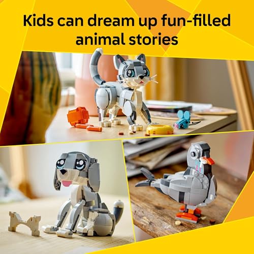 LEGO CREATOR 3 EN 1 JUGUETE DE GATO JUGUETÓN JUGUETE DE CONSTRUCCIÓN CON 3 OPCIONES DE CONSTRUCCIÓN GATO PERRO O PALOMA - 3