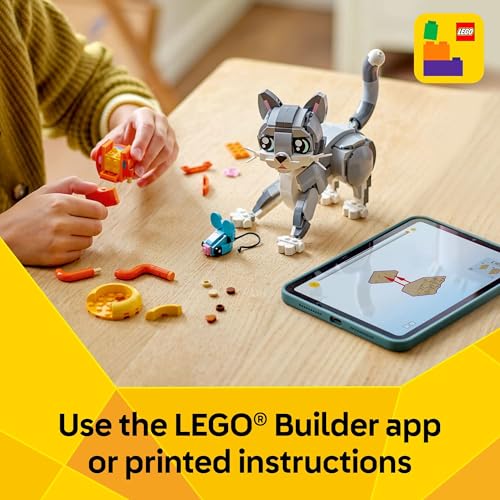 LEGO CREATOR 3 EN 1 JUGUETE DE GATO JUGUETÓN JUGUETE DE CONSTRUCCIÓN CON 3 OPCIONES DE CONSTRUCCIÓN GATO PERRO O PALOMA - 6