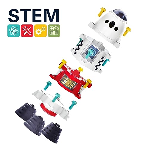 IPLAY ILEARN JUGUETES DE COHETE DEL ESPACIO EXTERIOR JUEGO DE NAVE ESPACIAL PARA NIÑOS CON TRANSBORDADOR ESPACIAL TALADRO - 5