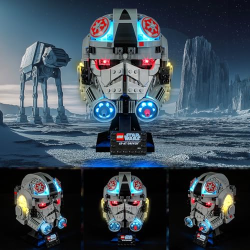 YEABRICKS LUZ LED PARA MODELO DE BLOQUES DE CONSTRUCCIÓN DE CASCO DE CONDUCTOR DE STAR WARS 75429 JUEGO DE CONSTRUCCIÓN NO - 3