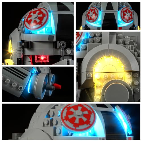 YEABRICKS LUZ LED PARA MODELO DE BLOQUES DE CONSTRUCCIÓN DE CASCO DE CONDUCTOR DE STAR WARS 75429 JUEGO DE CONSTRUCCIÓN NO - 4