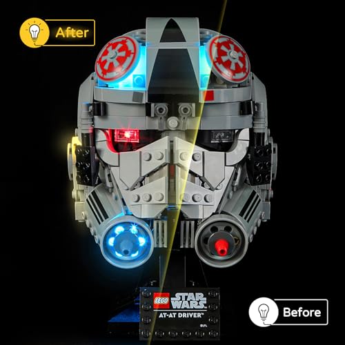 YEABRICKS LUZ LED PARA MODELO DE BLOQUES DE CONSTRUCCIÓN DE CASCO DE CONDUCTOR DE STAR WARS 75429 JUEGO DE CONSTRUCCIÓN NO - 6