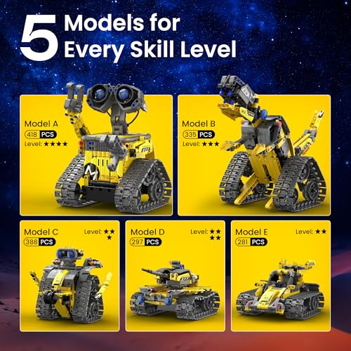 SILLBIRD KIT DE CONSTRUCCIÓN DE ROBOT CON CONTROL REMOTO REGALOS STEM PARA NIÑOS DE 8 A 13 AÑOS JUGUETES ROBÓTICOS - 6