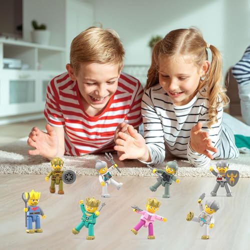 PICASSO TOYS FIGURAS DE ACCIÓN MAGNÉTICAS REY MEDIEVAL Y CABALLEROS PERSONAJES PARA BLOQUES DE CONSTRUCCIÓN BALDOSAS - 2