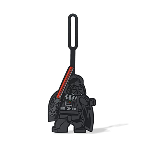 LEGO STAR WARS ETIQUETA PARA BOLSA DARTH VADER 52233 COLOR NEGRO ETIQUETA DE SILICONA PARA EQUIPAJE COLGANTE PARA BOLSA - 1
