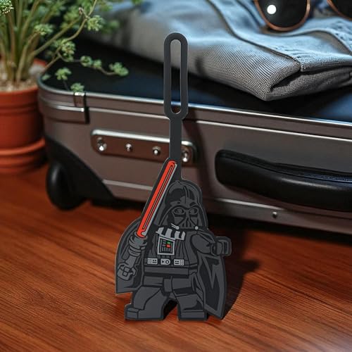 LEGO STAR WARS ETIQUETA PARA BOLSA DARTH VADER 52233 COLOR NEGRO ETIQUETA DE SILICONA PARA EQUIPAJE COLGANTE PARA BOLSA - 4