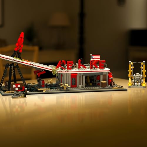 JUEGO DE LADRILLOS DE CONSTRUCCIÓN DE ESTACIÓN DE GASOLINA JUEGO Y ESCENAS DE SERIES DE TELEVISIÓN COLECCIÓN MODULAR - 5