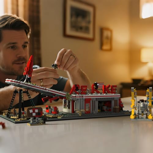 JUEGO DE LADRILLOS DE CONSTRUCCIÓN DE ESTACIÓN DE GASOLINA JUEGO Y ESCENAS DE SERIES DE TELEVISIÓN COLECCIÓN MODULAR - 6