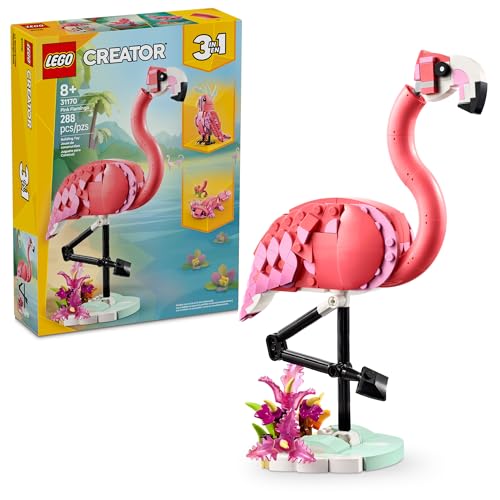 LEGO CREATOR 3 EN 1 ANIMALES SALVAJES JUGUETE DE CONSTRUCCIÓN DE ANIMALES DE FLAMENCO ROSA JUEGO CON 3 OPCIONES - 1