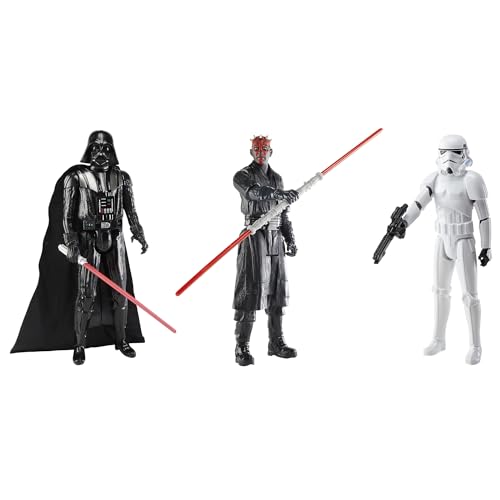 STAR WARS CLASH OF THE DARK SIDE JUEGO DE FIGURAS DE ACCIÓN DE 12 PULGADAS PAQUETE DE 3 FIGURAS Y 4 ACCESORIOS JUGUETES - 1
