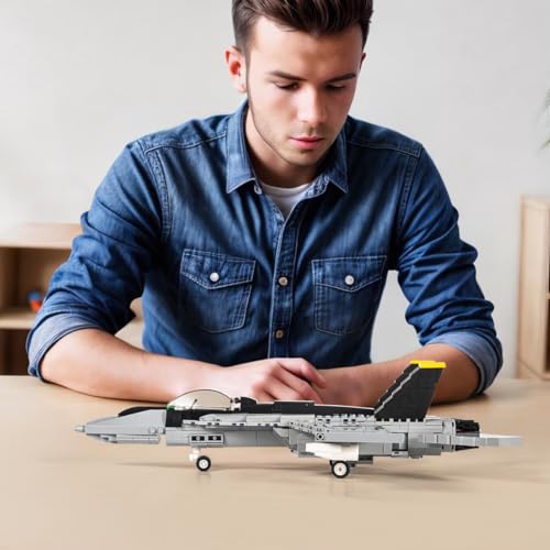 DAHONPA F18 BUMBLEBEE FIGHTER JUEGO DE LADRILLOS DE CONSTRUCCIÓN DE AVIONES DEL EJÉRCITO MILITAR MÁS DE 700 PIEZAS DE JUGUETES - 2