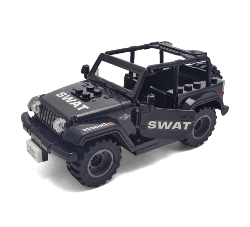 TOYSVILL SWAT JUEGO DE BLOQUES DE CONSTRUCCIÓN DE POLICÍA MILITAR SUV MINIFIGURAS DE SOLDADOS 22 PIEZAS CON ARMAS - 5