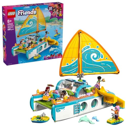 LEGO 42664 FRIENDS BOAT ADVENTURE TOY REGALO DE CUMPLEAÑOS BLOQUES NIÑAS NIÑOS 8 AÑOS 9 AÑOS 10 AÑOS ESCUELA PRIMARIA VEHÍCULOS - 1