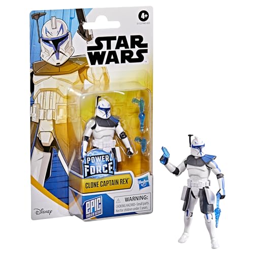 STAR WARS EPIC WORLD OF ACTION CLONE CAPTAIN REX FIGURA DE ACCIÓN DE 4 PULGADAS Y 2 ACCESORIOS JUGUETES AHSOKA PARA NIÑOS - 2