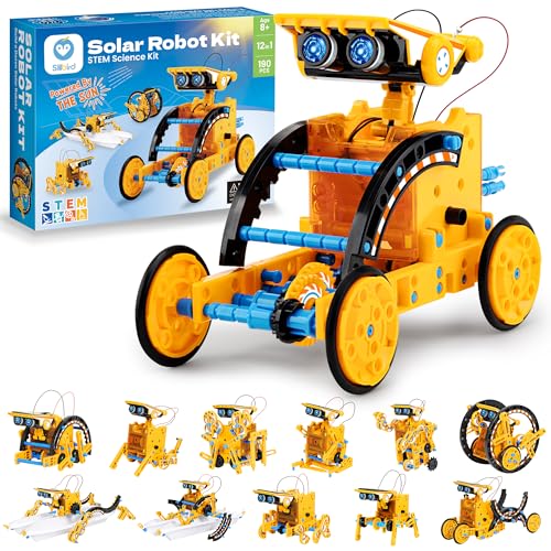 SILLBIRD KIT DE ROBOT DE CONSTRUCCIÓN SOLAR REGALO STEM PARA NIÑOS DE 8 A 13 AÑOS 12 EN 1 JUGUETES EDUCATIVOS DE CIENCIA - 1