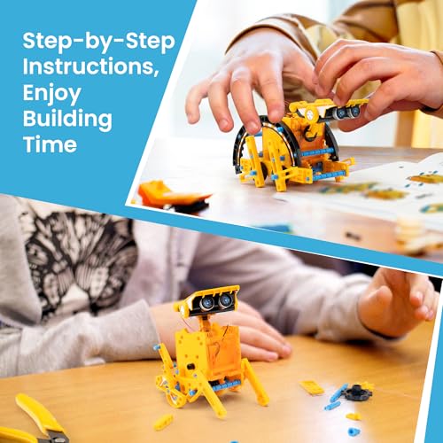 SILLBIRD KIT DE ROBOT DE CONSTRUCCIÓN SOLAR REGALO STEM PARA NIÑOS DE 8 A 13 AÑOS 12 EN 1 JUGUETES EDUCATIVOS DE CIENCIA - 4