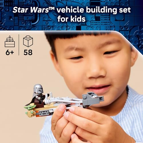 LEGO STAR WARS THE MANDALORIAN GROGUS SPEEDER BIKE JUGUETE DE CONSTRUCCIÓN PARA NIÑOS Y NIÑAS VEHÍCULO ESPACIAL DE JUEGO - 2