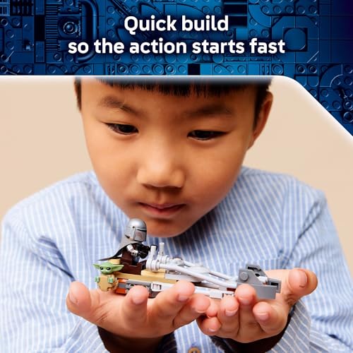 LEGO STAR WARS THE MANDALORIAN GROGUS SPEEDER BIKE JUGUETE DE CONSTRUCCIÓN PARA NIÑOS Y NIÑAS VEHÍCULO ESPACIAL DE JUEGO - 4