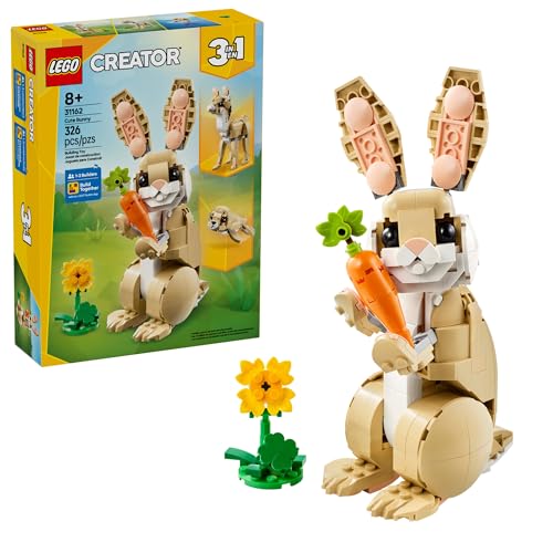 LEGO CREATOR 3 EN 1 JUGUETES LINDO CONEJO JUEGO DE CONSTRUCCIÓN CON 3 OPCIONES DE CONSTRUCCIÓN CONEJO FOCA O LLAMA FIGURAS - 1