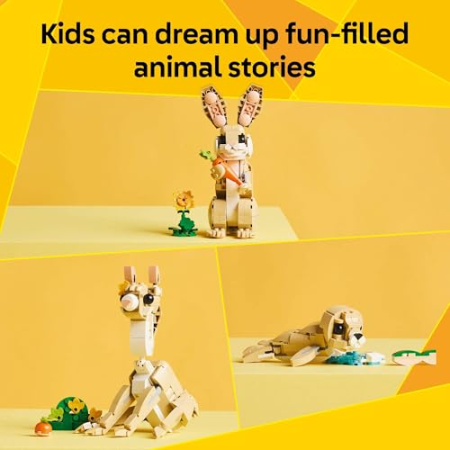 LEGO CREATOR 3 EN 1 JUGUETES LINDO CONEJO JUEGO DE CONSTRUCCIÓN CON 3 OPCIONES DE CONSTRUCCIÓN CONEJO FOCA O LLAMA FIGURAS - 3